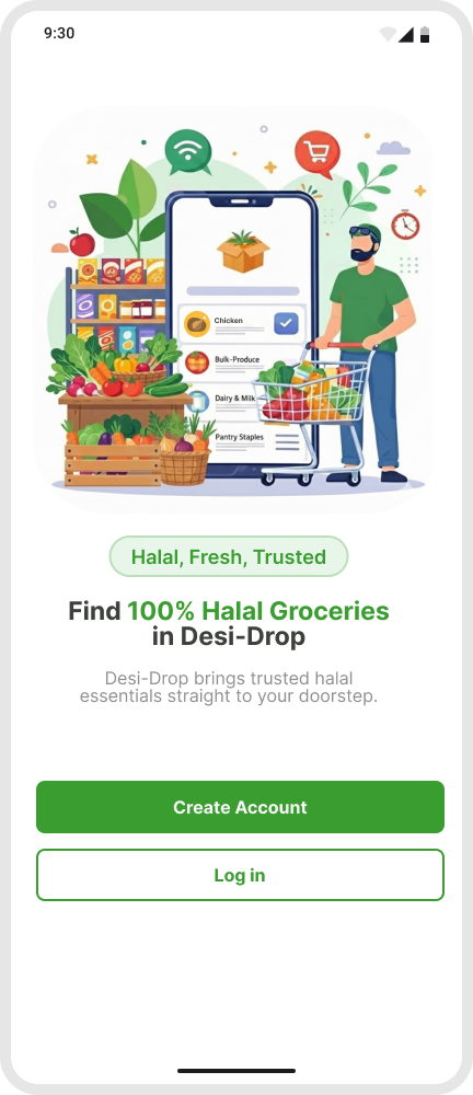 Customer app interface